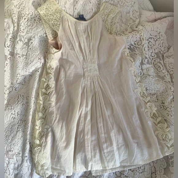Anthropology cream lace baby doll top dress NWT - Picture 2 of 2